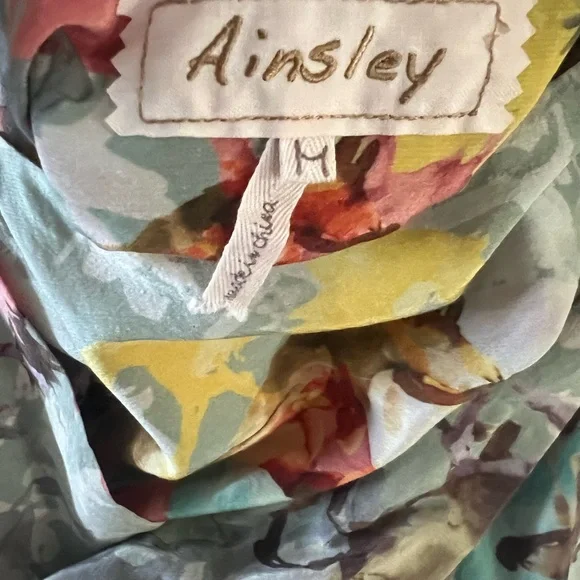 Jumpsuit Horse Print Watercolor, Sz M, Cotton&Silk, Exquisite Drape by Ainsley - Picture 9 of 11